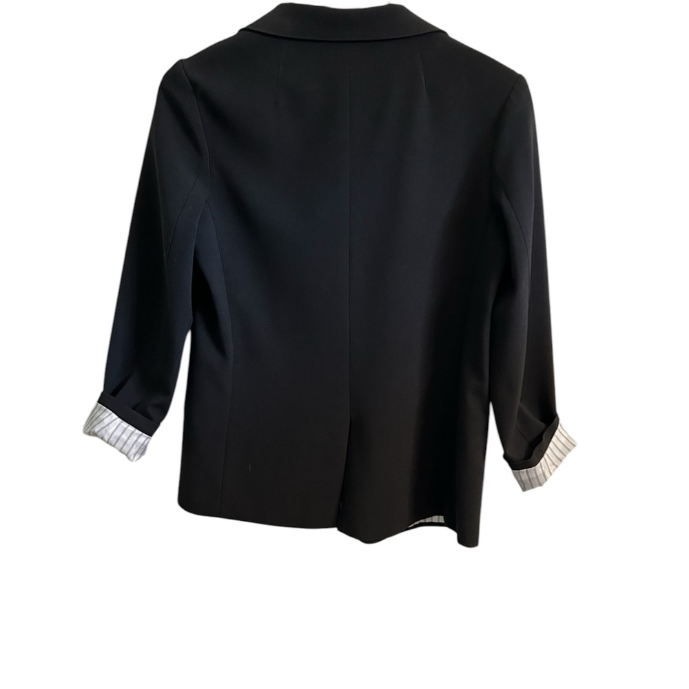 Aqua by Bloomingdale’s Black Tailored Blazer fully lined with Notched Lapels M - Picture 4 of 6